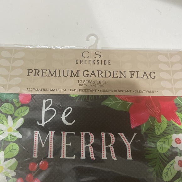 Garden flag Be Merry Shine Bright NEW  Creekside garden flag double-sided - Picture 2 of 6